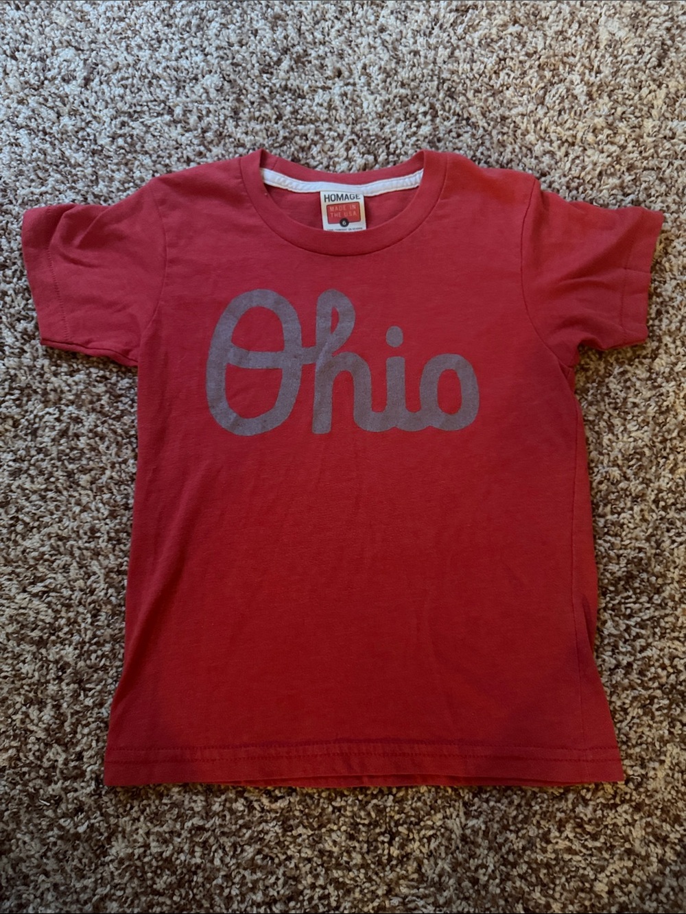 Homage Ohio shirt script Ohio size 6 kids girl boy Ohio state